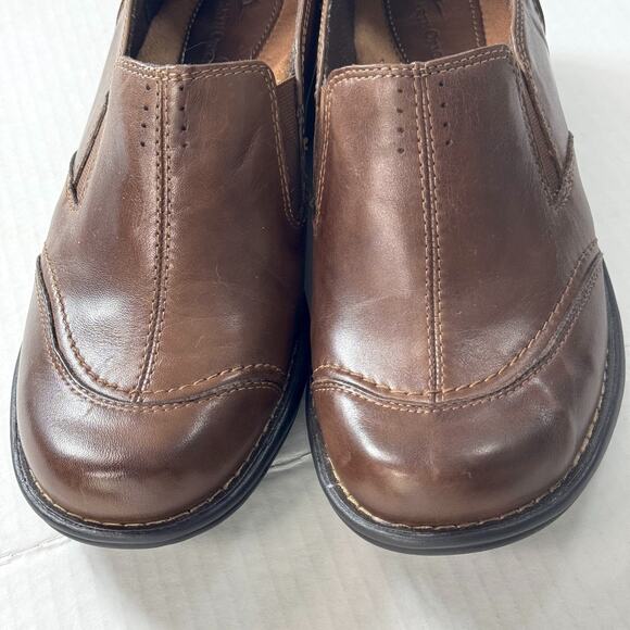 Earth Origins Brown Leather Chunky Wedge Platform Shoes Veronica Too Women 8.5 M - Picture 3 of 13